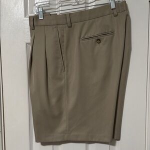 Oxford Men's Flat Front Tan Shorts